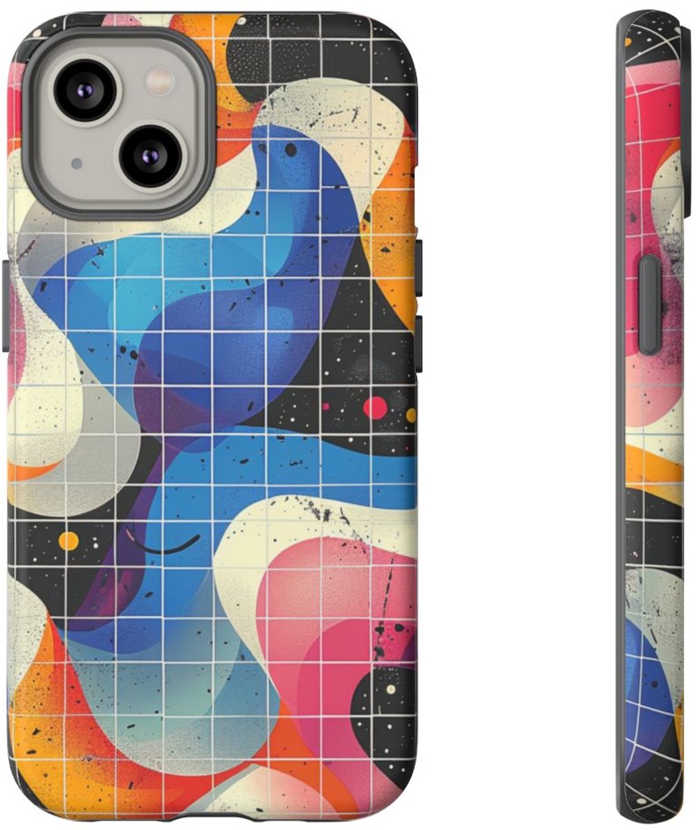 Kleurrijk Abstract Golvend Patroon – Telefoonhoesje Geschikt voor iPhone 14
