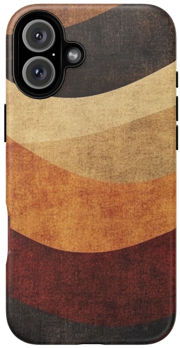 Warme Abstracte Golfpatronen – Telefoonhoesje Geschikt voor iPhone 16 Plus