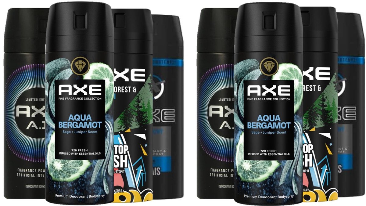 AXE Deo / Bodyspray Pakket 8 Stuks