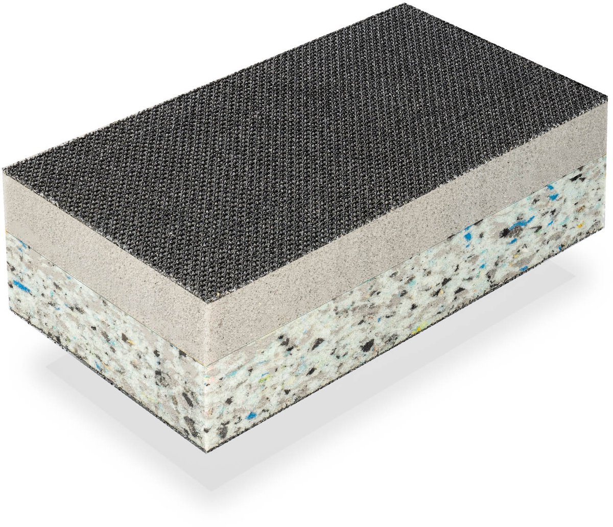 Schuurblok Q Sanding 70x125 - dubbelzijdig handschuurblok voor schuurpapier - Groen