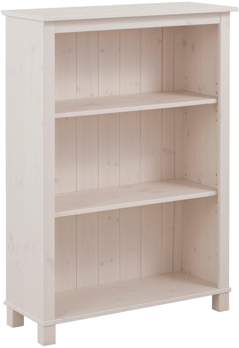 Pivo-Boekenkast met 2 planken in wit grenen