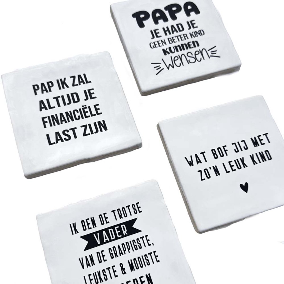 Tekst Tegeltje 10x10 – “Pap ik zal altijd je financiële last zijn” – Grappig Cadeau voor Vaderdag, Verjaardag of Kerst — cadeau in Cadeau-ideeën - foto 2