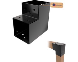 GEZU IMPEX Paalverbinder L 71x71 mm Zwart