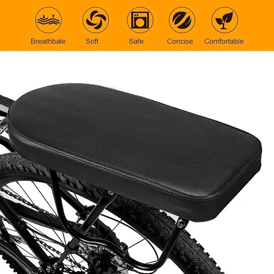 Bagagedrager Kussen - 32x15x5 CM - Fietsstoeltje Achterzitje - Fietskussen Achter - Stoelen Voor Mountainbikes - Dikker Zitvlak - Comfortabel Bagagedrager Kussen - Kussen Voor Een Fietsbagager - Voor Elektrische Fiets/ Fietsen/Elektrische Scooter van Merkloos — afbeelding 4