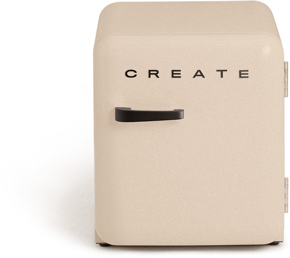 CREATE - Koelkast in retrostijl - Zand - Handvat Zwart - FRIDGE RETRO 48L