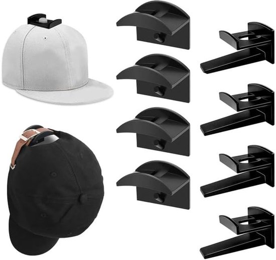 Zelfklevende haakjes rvs keuken/badkamer/kleding/ophang - set 4x | Fun