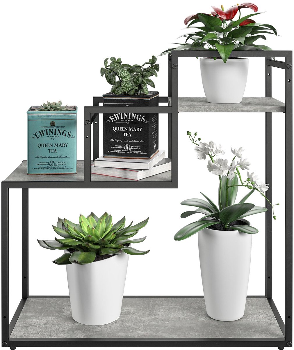 Notio Living Weston-Plantenstandaard - Licht Betonlook Grijs