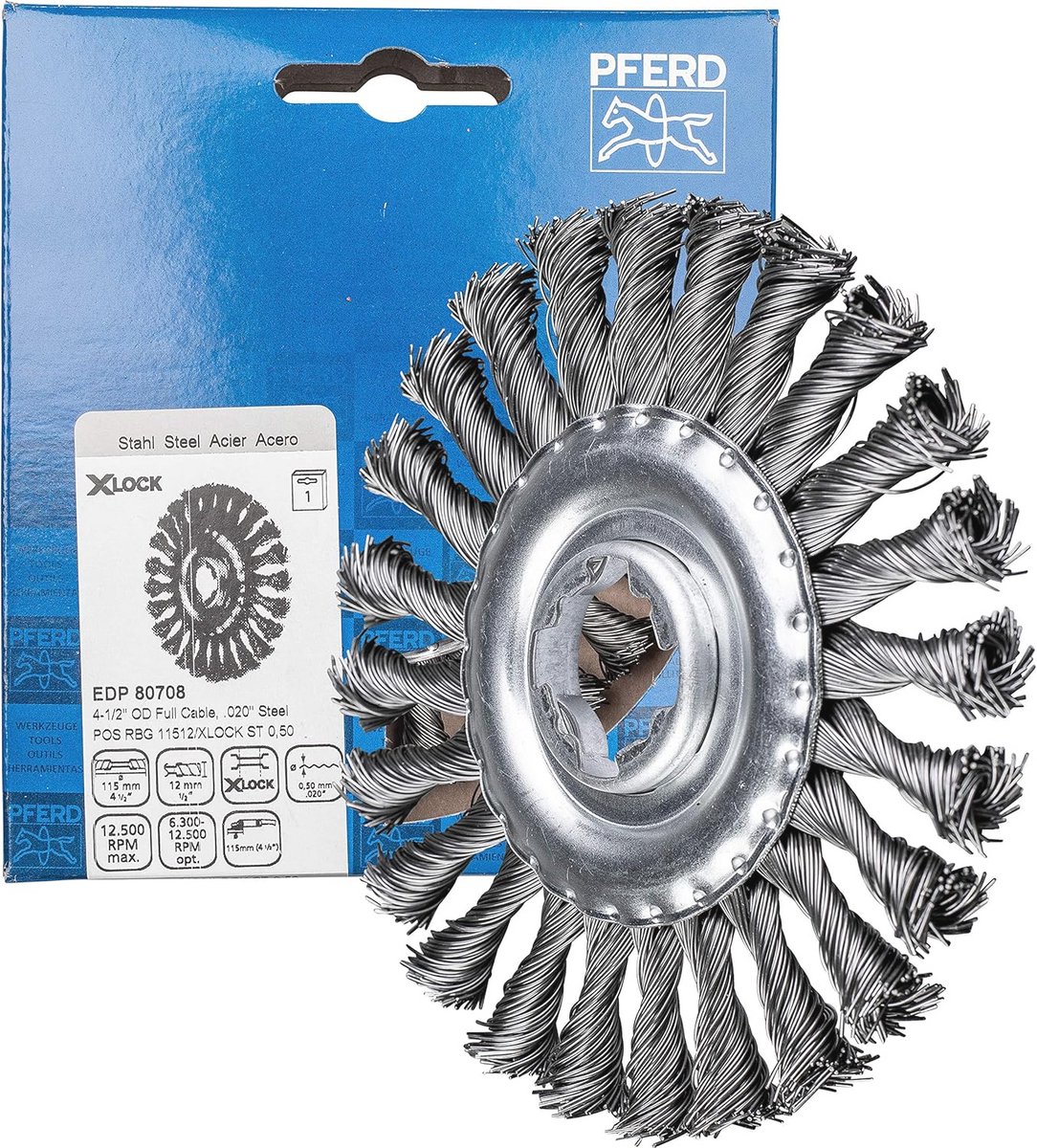Ronde Borstel 125 mm met X-LOCK Bevestiging voor Metaalbewerking