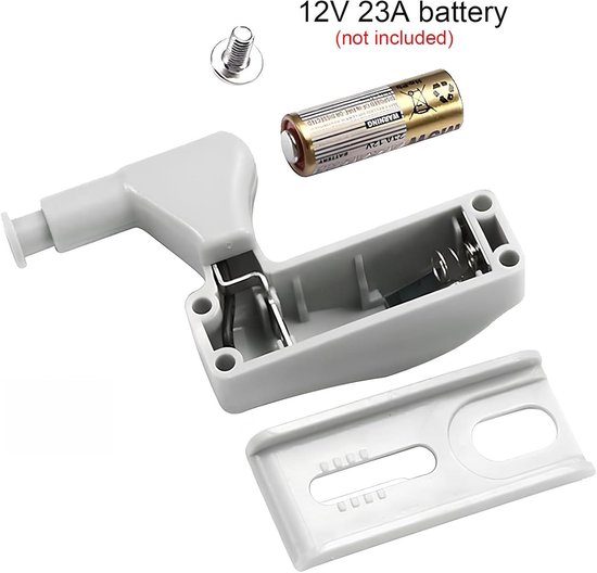 LED-scharnierverlichting, 10 Stuks Warm Wit/koelwit Onder Kastverlichting, op Batterijen Werkende Kastdeur Nachtverlichting voor Keuken Slaapkamer Woonkamer Kast Garderobekast(Koel wit
