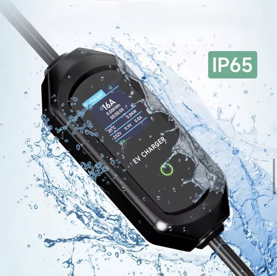 Mobiele Thuislader 3.7kW Type 2 - 5meter - Stopcontact - App-functie - 6A-16A instelbaar - Memory & Uitgesteld laden - IP65 - Inclusief Tas van Merkloos — afbeelding 4