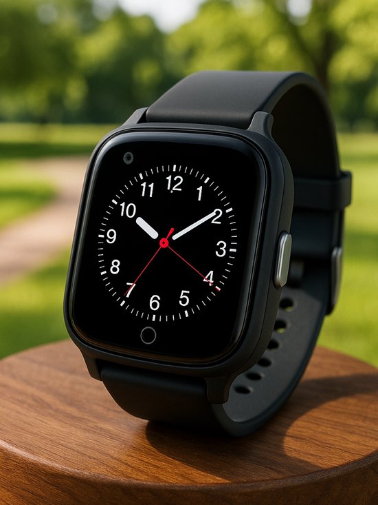 WatchToCare WTC 45 Pro - Smartwatch - GPS Horloge Ouderen - Alarm Horloge - SOS Horloge - Valdetectie - Alzheimer - Dementie patiënten - Alarmknop - Videobellen - Lebara Sim met €5 tegoed, Géén abonnement of contract - Bandje Zacht Siliconen