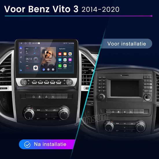 13.1& AUTORADIO FÜR Mercedes Benz Vito W447 W639 Carplay Android13.0