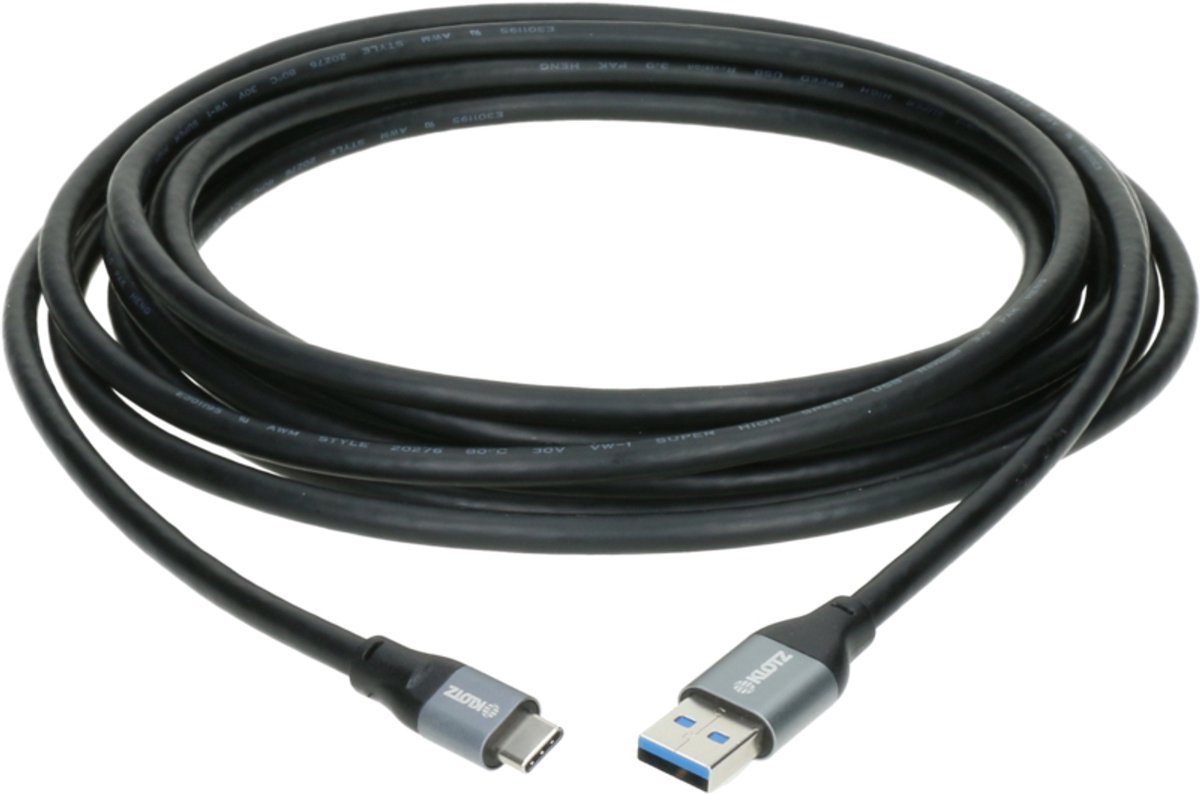 Klotz USB-AC-3.0 USB A naar USB C Kabel 3 meter