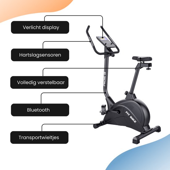 FitBike - Ride 3 iPlus - Hometrainer - 12 trainingsprogramma's - Hartslagsensoren - Bluetooth