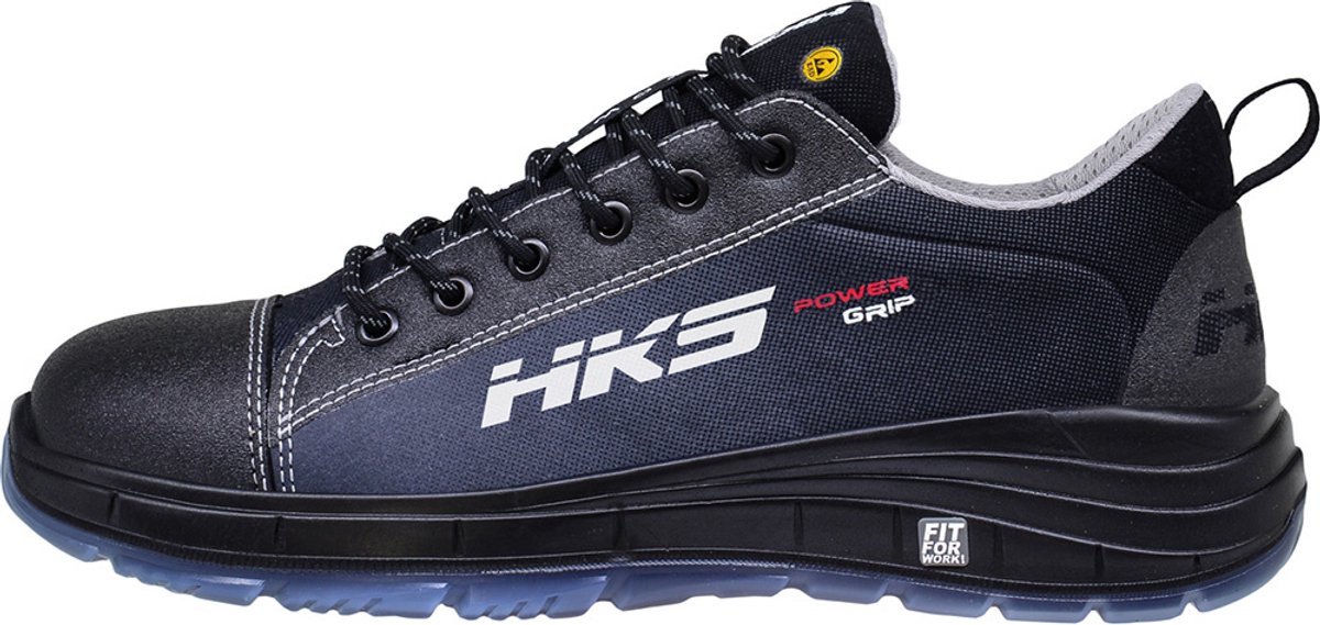 HKS Maxi Black S3 - werkschoenen - sneaker - veiligheidsschoenen - safety shoes - heren - dames - stalen neus - hoog model - lichtgewicht - Vegan - zwart - maat 36