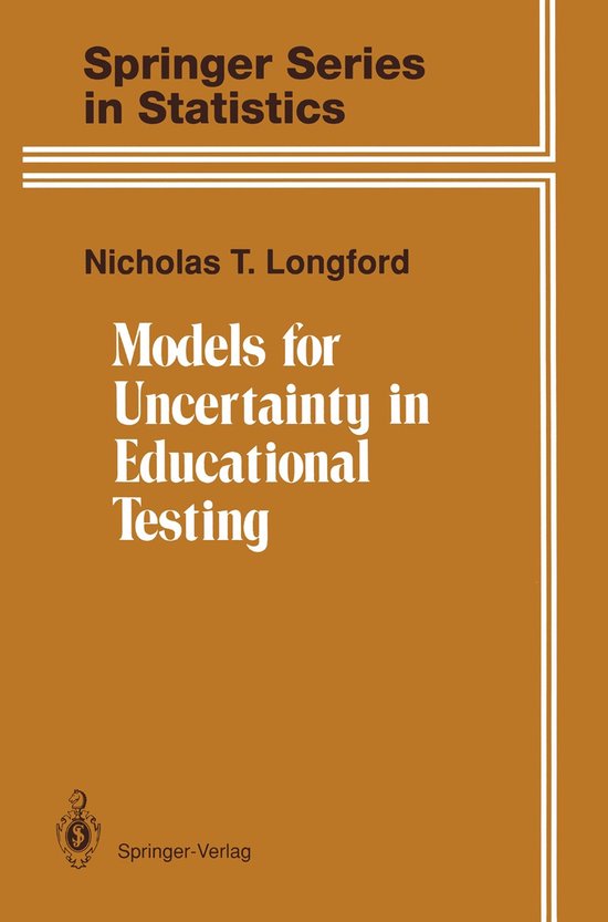 Models for Uncertainty in Educational Testing - cover