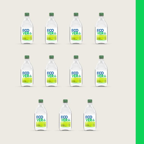 Ecover Afwasmiddel - Voordeelverpakking 8 x 950 ml - Plantaardig & Biologisch afbreekbaar - Fles van gerecycled plastic - Citroen & aloë vera geur