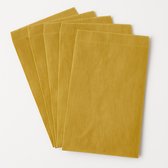 Sacs cadeaux professionnels - 50 pièces - 11 x 17 cm - Sacs en papier - Papier kraft ocre (jaune foncé) - Sacs cadeaux