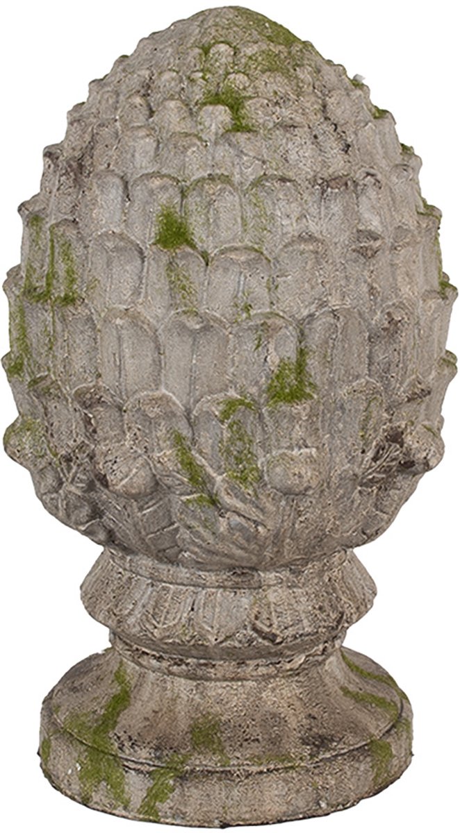 Clayre & Eef Decoratie Beeld Dennenappel Ø 19x33 cm Beige Kunststof