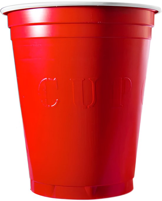 AmericanCups Red Cups (XL) - Bierglas - Rood - 20 stuks - 525ml.