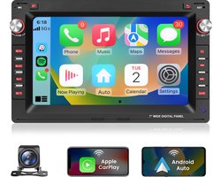 JUNSUN Android 15 Autoradio Geschikt voor VW Polo 9N Golf Jetta MK4 Passat T5 - Draadloos Carplay & Android Auto & Achteruitrijcamera - GPS-navigatiesysteem - Stuurwielbediening - Bluetooth - 7 Inch IPS TouchScreen - Wifi - RDS - Plug & Play