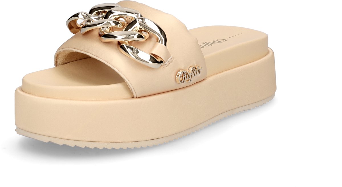Buffalo dames muiltje Noa Slide Chain 2.0 goud
