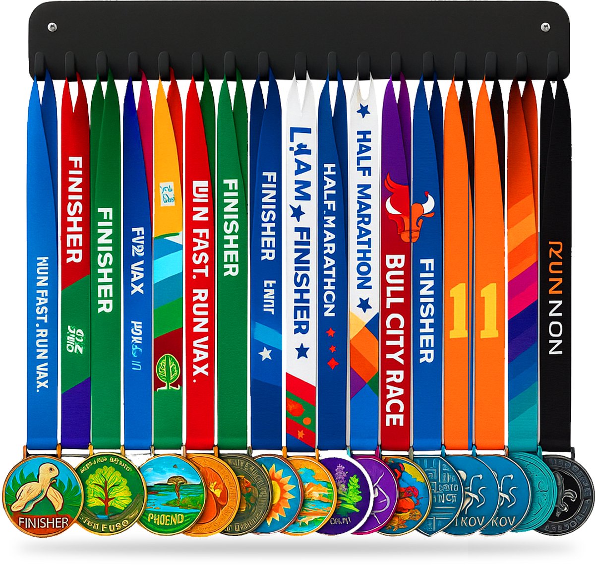 Innovaland - Medaille hanger - 17 haken - 35cm - Medaillehanger - Rek - Houder - Hardlopen - Hardloop - Voetbal