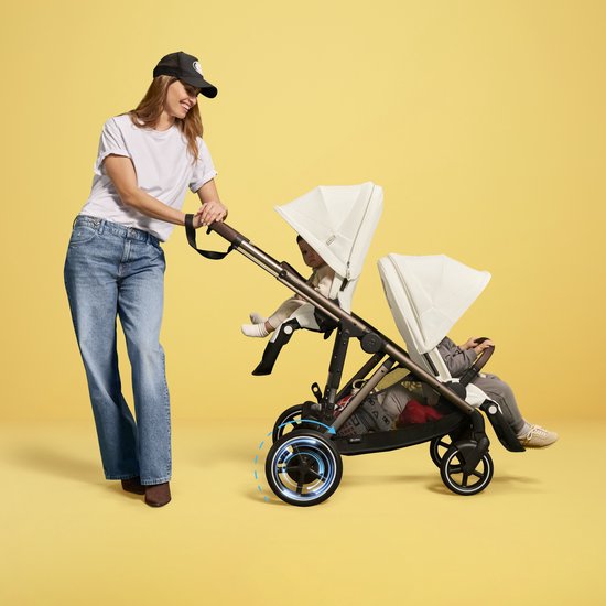 Cybex e-Gazelle S - Kinderwagen - Almond Beige - Taupe Frame van Cybex — afbeelding 4