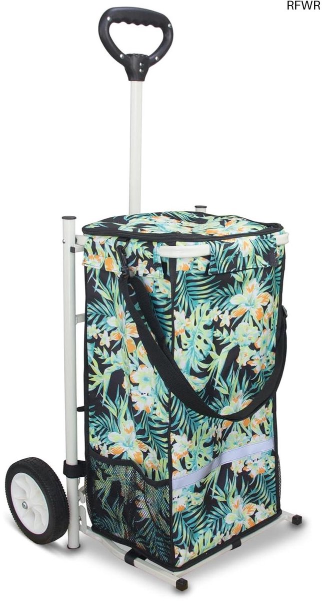 RFWR® Boodschappentrolley met Koelvak en Inklapbaar Ontwerp, 45 Liter, Lichtgewicht Winkelwagen met Wielen