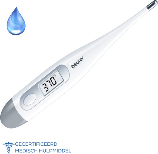 Beurer FT 09 Thermometer Lichaam - Digitale Koortsthermometer voor Lichaamstemperatuur - Met Geluidssignaal Groot Display - Waterproof - Medisch Gecertificeerd - 5 Jaar Garantie
