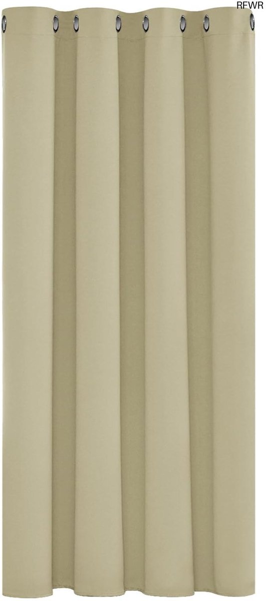 RFWR® Verduisterende Gordijnen met Oogjes - Beige, 132x138 cm - Warmtewerende Stof voor Woonkamer