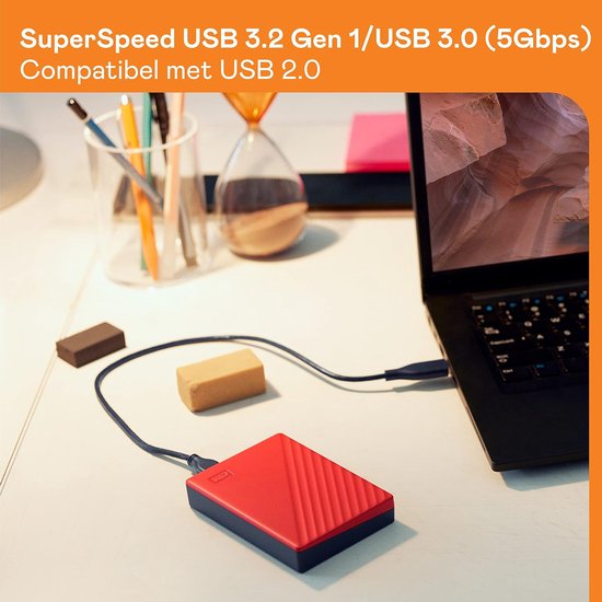 RFWR® Draagbare HDD 4 TB met USB 3.0 voor PC, Xbox en PS4 - Back-up en Wachtwoordbeveiliging — afbeelding 2