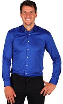 Chemise Basic à manches longues pour homme - Bleu roi - Taille M