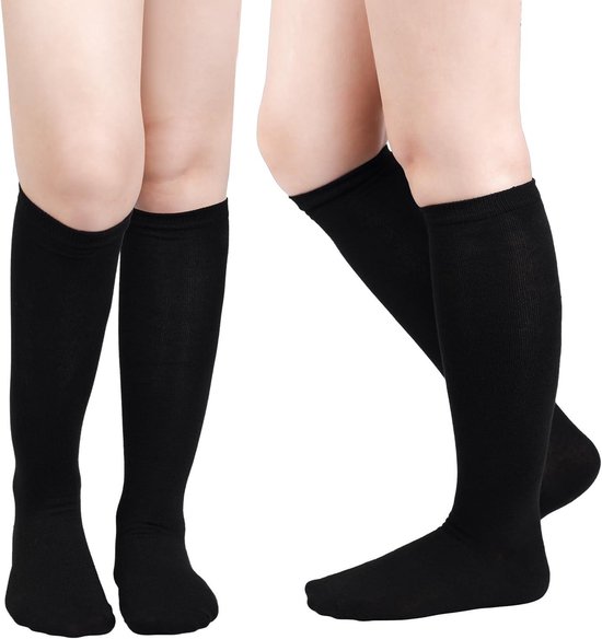 Allecto Plus - Kniekousen Set van 2: Warme Woensdag Cosplay Sokken - Zacht - Sport - Mid-Calf - Vrouwen - Feestcadeau van Allecto Plus — afbeelding 3