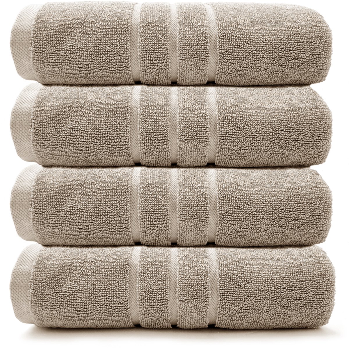HOOMstyle Handdoeken Set Boutique - 4 stuks - 50x100cm - Taupe