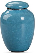 Luxe Begrafenis Urn 200 ML - Crematie Urn - Uniek - Voor Huisdieren of Menselijk As - Crematie As - Mini Urn - Decoratie Urn - Light Blue