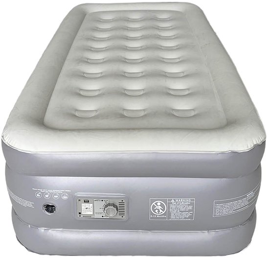AeroRest Supreme Plush XL 1-persoons luchtbed - 210 x 99 x 46 cm - Inclusief bijpassend hoeslaken + reparatiekit + fleece deken - Extra lang 210 cm - Ideaal voor lange mensen van AeroRest — afbeelding 5