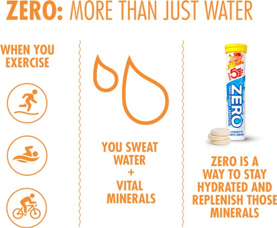 HIGH5 - ZERO Elektrolyten - Suikervrije Hydratatie Bruistabletten - Met Kalium, Calcium & Magnesium - Tropische Smaak - 1x20 Stuks - Ideaal voor Sport & Herstel van High5 — afbeelding 4
