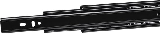 2 paires (4 pièces) de glissières de tiroir entièrement extensibles KV3-45-H45-L250- NF Longueur 250 mm Capacité de charge 45 kg Zwart de SOTECH