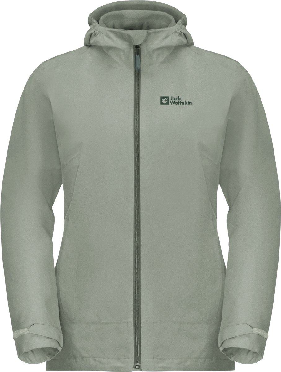 Jack Wolfskin MOONRISE 3IN1 JKT W Dames Outdoorjas leaf Mint
