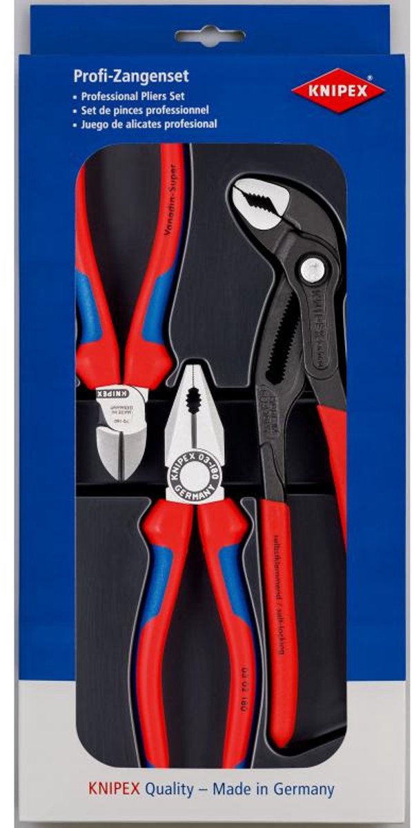 Knipex Tangenset bestseller 3 delig 20 09 V01