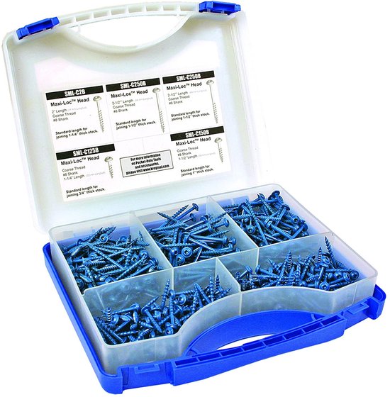 Tornillos De Bolsillo Kreg Blue-Kote 2.5'' - 50 Unidades, Cabeza