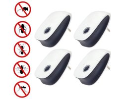 Recalma Ultrasone Ongedierte bestrijder - Ultrasone verjagers - Vier stuks - Anti insecten - Muizen - Geaarde stopcontacten - Repellent - Muizenverjager