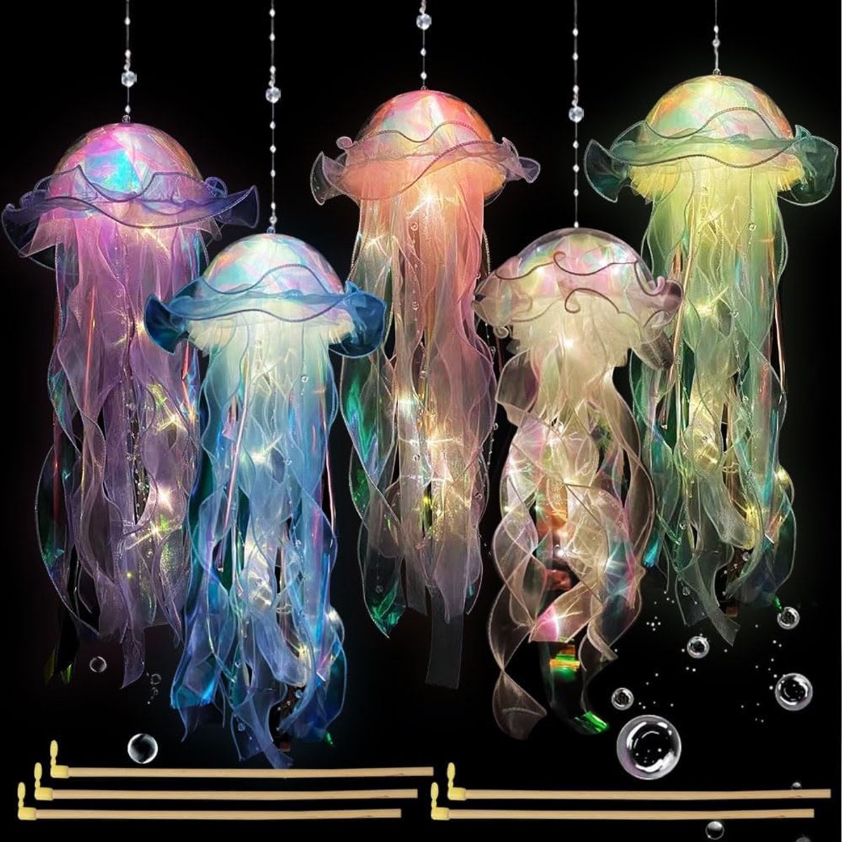 Lexium Jellyfish Lamp - Jellyfish Lavalamp - Jellyfish Nachtlamp - LED - Elektrisch - Nachtlamp - Kinderen en Volwassenen - Cadeau