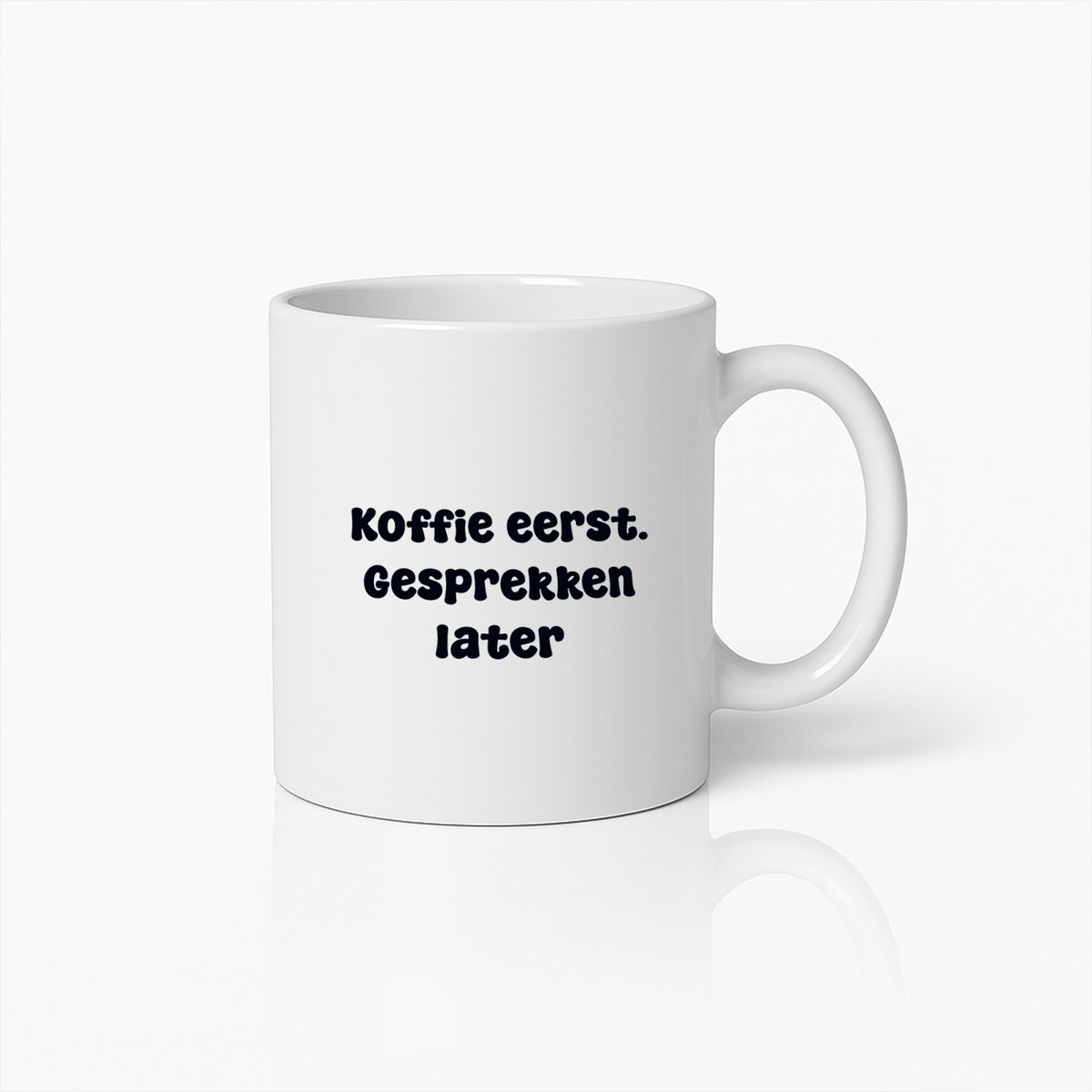 Koffie Eerst, Gesprekken Later – Grappige en Gezellige Koffiemok