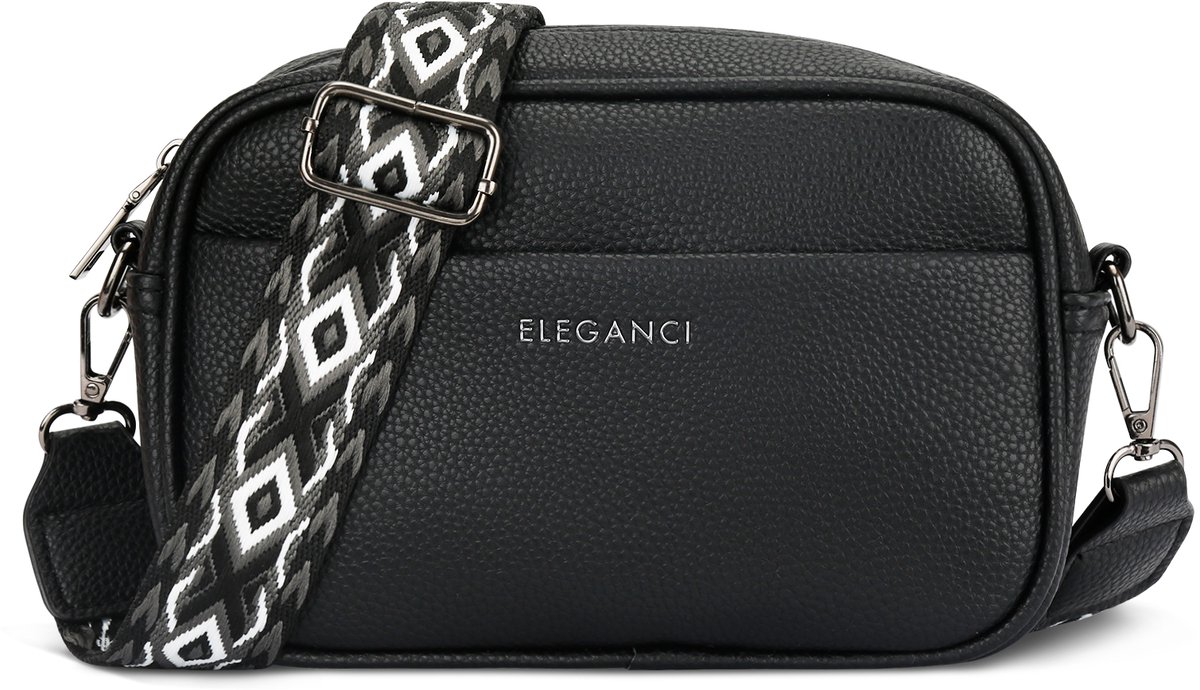 Eleganci® - Bumbag Dames – Telefoontasje - Heuptas Dames Crossbody - Festival Tas met Verstelbare Tassenriem – Black