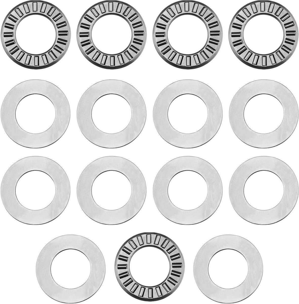 Allecto Plus - Set van 5 Naaldrol Lagers met Wasmachines - 15.88mm Binnendiameter - 28.6mm Buitendiameter - 1.984mm Dikte - 0.8mm Pakking Dikte