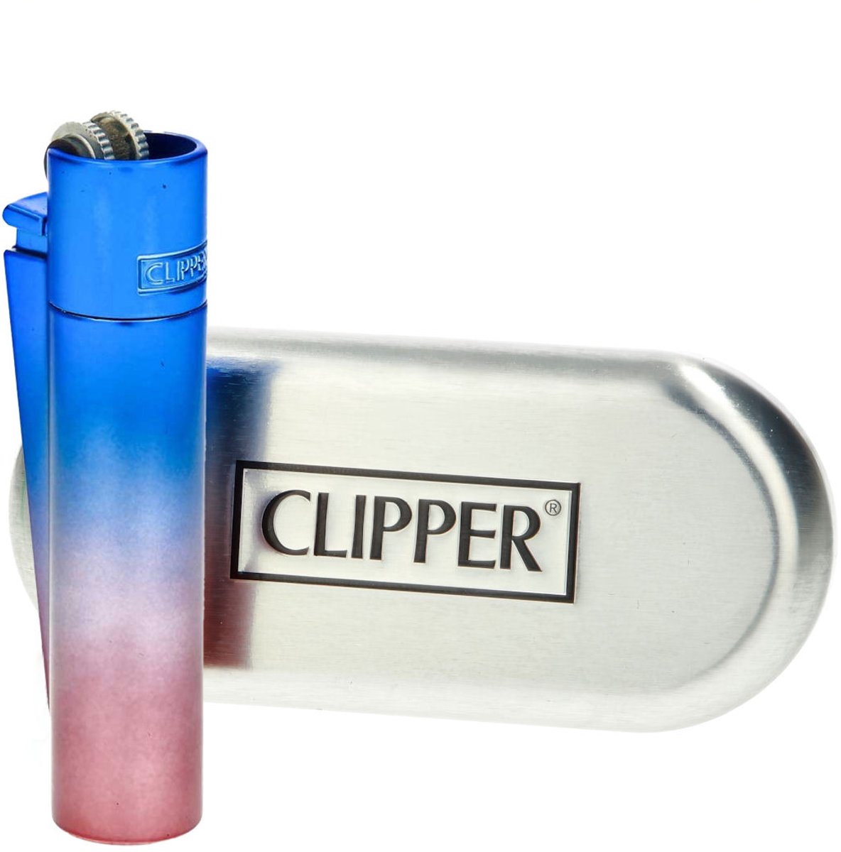 Clipper Large Metal - Vuursteen aansteker - Dawn Gradient + Giftbox