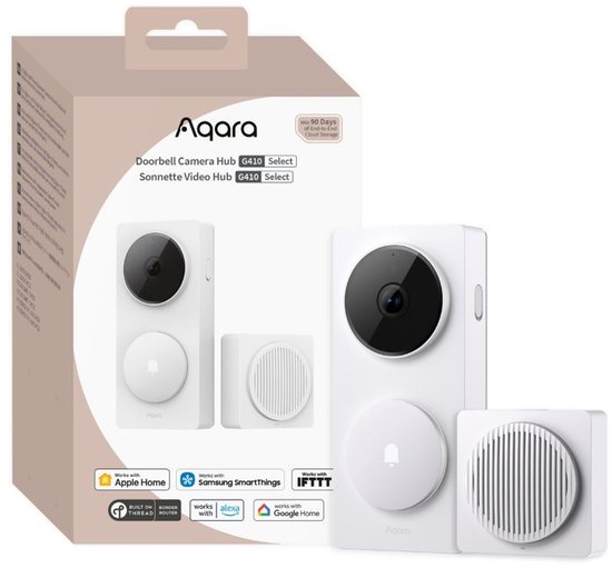 Aqara Doorbell Camera Hub G410 Select - Wit - 2K Slimme - Aqara - €101,00