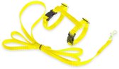 Kattentuigje Met Looplijn Kattenharnas Kittentuigje Kattenriem Met Looplijn Kat Kitten Tuigje Verstelbaar - Geel